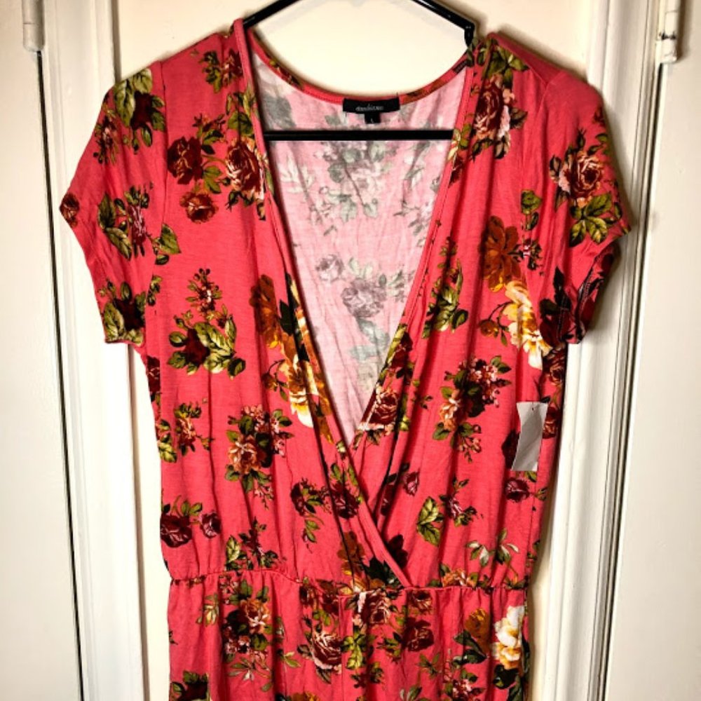 Flower Print Romper Large